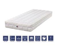 Matelas Mémoire de Forme + Alèse 160x200 x 23 cm Très Ferme - Spécial Sommier Electrique - Déhoussable Housse Lavable - 7 Zones de Confort - Noyau Poli Lattex HR Dernière Génération - Très Respirant G