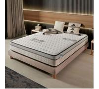 NATURALEX - Matelas Carbone Plus 180x200 cm - 30 cm - Mousse à mémoire de Forme + Blue Latex - Soutien Ferme - Réversible - Hypoallergénique - Durable - Confortable