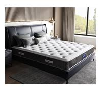 Matelas MÉMOIRE DE FORME & RESSORTS ENSACHÉS 160x200cm -Luxury Indépendance Couchage 7 Zones & Adaptatif- Ép 22cm