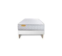 Matelas Mémoire de forme + sommier kit blanc 90x190 Memo