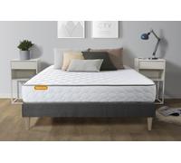Matelas Memoire De Forme + Sommier Kit Gris 140x200 Memo