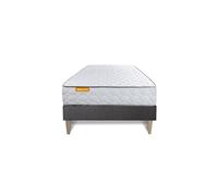Matelas Mémoire de forme + sommier kit gris 90x190 Memo