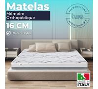 Matelas Memory 16 cm | Ergonomique, hypoallergénique, respirant, orthopédique