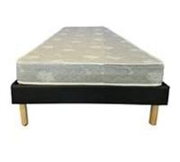 Matelas Mina+Sommier Gregory Noir 120x190x19,5cm-une Face Soutien Souple et une Face Soutien Ferme-Tissu a l'Aloe Vera