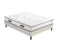 Matelas Moorea + sommier Newkit - 140x190 - Mousse - Hauteur 25 cm - Soutien ferme