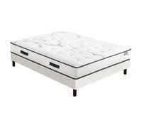Matelas Moorea + sommier SR15 - 140x190 - Mousse - Hauteur 25 cm - Soutien ferme