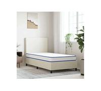 vidaXL Matelas en mousse à mémoire de forme blanc 100x200x17 cm doux