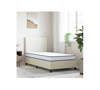vidaXL Matelas en mousse à mémoire de forme 100x200x17cm - 5 zones, accueil mi-ferme, housse blanche