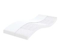 Vidaxl Matelas En Mousse Blanc 100x200 Cm 7 Zones Dureté 20 Ild Blanc