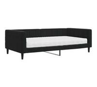 Vidaxl Lit De Jour Avec Matelas Noir 100x200 Cm Velours Noir
