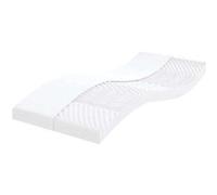vidaXL Matelas en mousse 100x220 cm 7 zones blanc épaisseur 10 cm dureté 20 ILD avec housse