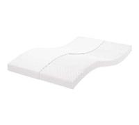 vidaXL Matelas en mousse blanc 120x210 cm 7 zones dureté 20 ILD