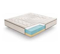 Relax Matelas 140X190cm Imperial Cachemire MEmoire de Forme Epaisseur 25cm Accueil Moelleux Tissu Etendue en Fibre Naturelles Cachemire