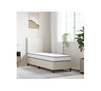 vidaXL Matelas en mousse à mémoire de forme 5 zones 70x200x17 cm blanc avec housse