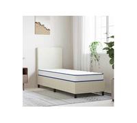 Matelas mousse 80x200 cm accueil ferme soutien souple épaisseur 17 cm 5 zones + housse de matelas