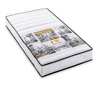 Matelas mousse 90x190 cm NEW YORK - Mousse profilée 5 zones de confort - Soutien ferme - epaisseur 15 cm - Fabriqué en Belgique