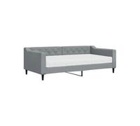 vidaXL Lit de jour avec matelas gris clair 90x190 cm Tissu