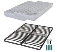 Matelas Mousse + Sommier C223 160x200 Montana - Hauteur 18 Cm - Soutien Équilibré