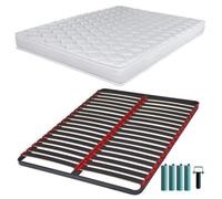 Matelas Mousse + Sommier C39 140x190 Montana - Hauteur 18 Cm - Soutien Équilibré