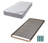 Matelas mousse + Sommier métal C224 90x200 Wave - Hauteur 19 cm - Soutien ferme