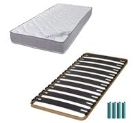 Matelas mousse + Sommier métal C310 90x190 Wave - Hauteur 19 cm - Soutien ferme