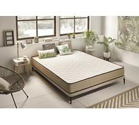 Moonia - Matelas Fibre Todotherm 140 x 190 cm - Grand Lit - Matelas de Haute Durabilité - Matelas Anti-acariens - Modèle Bamboo Care