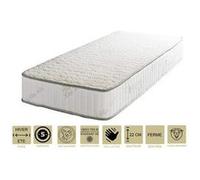 Matelas orthopédique 70x190 x 22 cm + oreiller mémoire - ferme - face hiver laine - ame poli lattex haute densité - hypoallergénique G