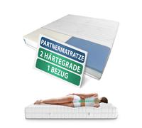 Matelas Partner lit double 160x200 180x200 200x200, 2 degrés de dureté H1...