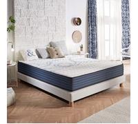 NATURALEX - Matelas 140x190 cm - Perfect Dream - Hybride - Très Épais 30 cm - Ressorts ensachés - Thermorégulant - Mousse HR Mémoire de Forme + Blue Latex - Ferme - 7 Zones - Silencieux - Réversible