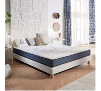 NATURALEX - Matelas 140x190 cm - Perfect Dream - Mousse à mémoire de Forme et Blue Latex - Thermorégulateur - 7 Zones de Confort - Équilibré - Réversible - Ergonomique - Respirant - Très Durable