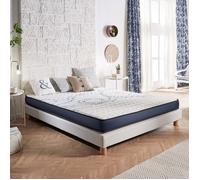 Matelas Perfect Dream 160x200 cm - Mousse à mémoire de forme HR adaptative-7 zones Blue latex-Confort Optimal-Respirant-Ergonomique