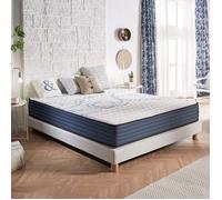 Matelas Perfect Dream 180x200 cm-30 cm-Mousse mémoire de forme HR adaptative-7 zones Blue-latex-Confort Ferme-Ergonomique-Respirant