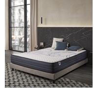 NATURALEX - Matelas PerfectSleep 160x200 cm - 24 cm - Hybride - Ressorts Ensachés - Soutien Mousse à mémoire + Blue Latex - Confort Mi-Ferme - Réversible - Couchage Indépendant - Fabriqué en Europe