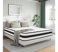 Matelas PerfectSleep 140x190 cm - Mousse à mémoire de Forme - Blue Latex Hybride - Ép 28cm - Soutien Parfait - Fermeté Moyenne - Respirant - Hypoallergénique - Durable - 10 Zones - Certifié Oeko-Tex