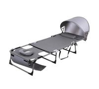 Matelas Plage Pliable Rembourré | Tapis Bronzage avec Auvent, pour Lecture En Plein Air