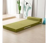 Matelas pliable avec tête de lit et oreiller amovible 4 pièces pour voyage et camping Vert 180 x 60 x 8 cm Solution portable et peu encombrante pour les visiteurs