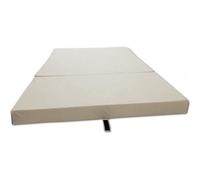 Matelas pliable - Camping - 120 x 200 cm - Confort moyen - 2 places - Crème