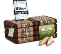 Matelas pliable durable en kapok - 200x80x8cm - Matelas d’invité, Matelas pliable pour camionnette, Tapis de yoga, Lit d’invité pliable, Chaise longue pour le jardin et le balcon (Marron/Éléphants)