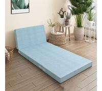 Matelas pliable en mousse épaisse - Matelas futon portable pour bureau - Housse amovible - Économie d'espace - Solution de sommeil confortable