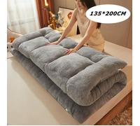 Matelas Pliable Enroulable, Matelas futon, Épaissir Le Tapis De Sol en Tatami, Matelas de Couchage pour dortoir, Gris,135x200cm