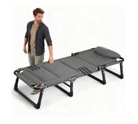 Matelas pliable et portable avec matelas en coton - Parfait pour la maison, le bureau, la sieste et le confort de voyage