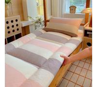 Matelas pliable individuel à louer - Lit double étage pour dortoir d'étudiant avec coussin épais - Matelas portable en mousse pour un sommeil confortable