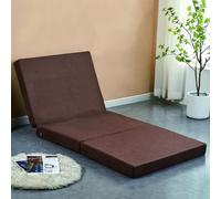 Matelas pliable portable avec housse lavable Idéal pour les invités camping voyage salon canapé lit et chaise - Solution de sommeil compacte dans une boîte