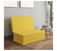 Matelas pliable portable pour lit double - 10,2 cm avec housse lavable, matelas de sol multifonction pour voyage et invités (marron clair, 120 x 200 cm)