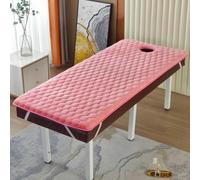 Matelas pliable pour salon de beauté, tapis de table en mousse à mémoire de forme d'épaisseur, tête carrée/ronde/trapézoïdale, rose, 70 x 190 cm, confortable et portable