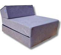 Matelas pliant 160x60x12 cm - 1008 - 3 parties avec appui-tête, enfant, pliable pour mini fauteuil, housse lavable, facile à transporter