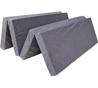 Matelas pliant 180 x 120 x 8 cm - 1008 - Pliable 4 parties, voyage, camping, invités, housse amovible et lavable, facile à transporter