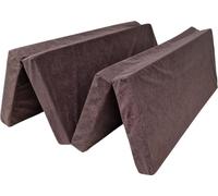 Matelas pliant 180 x 120 x 8 cm - 1021 - Pliable 4 parties, voyage, camping, invités, housse amovible et lavable, facile à transporter