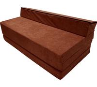 Matelas pliant 200 x 120 x 10 cm - 1000 - 3 parties avec appui-tête, se transforme en sofa, housse amovible lavable