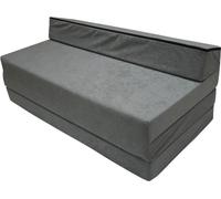 Matelas pliant 200 x 120 x 10 cm - 1008 - 3 parties avec appui-tête, se transforme en sofa, housse amovible lavable